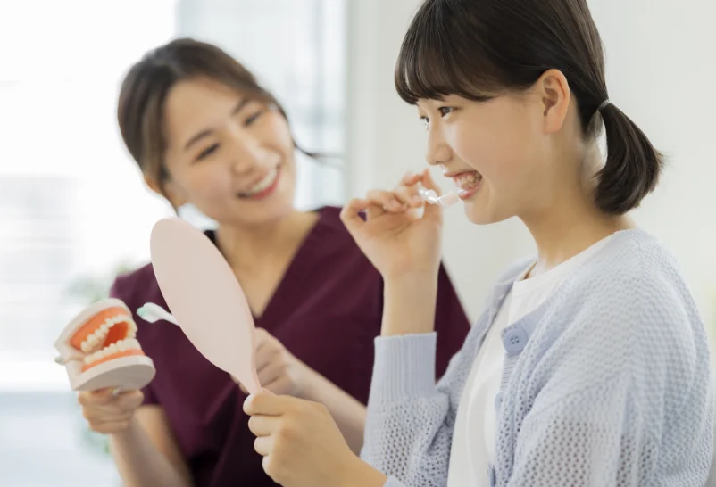 歯みがき指導の様子